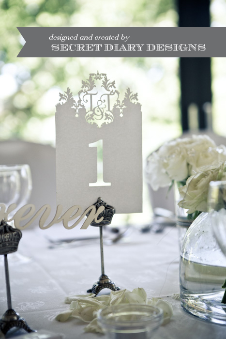 Elegant Table numbers for a wedding reception #White #DIY - the couples