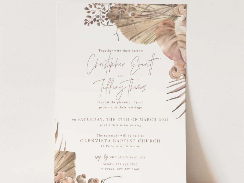 Digital invitation - Tiffiny and Christopher