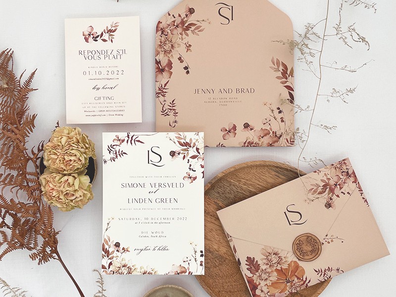 Bohemian Romance invitation