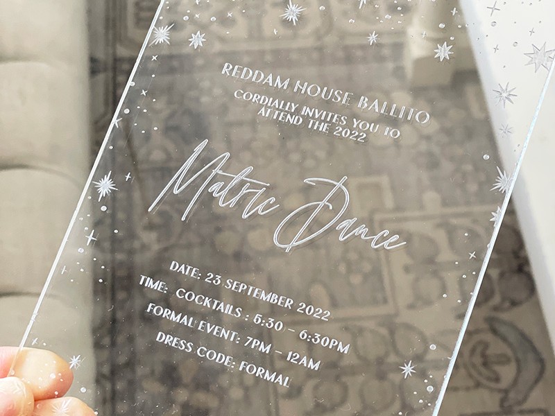 Reddam House matric dance invitations