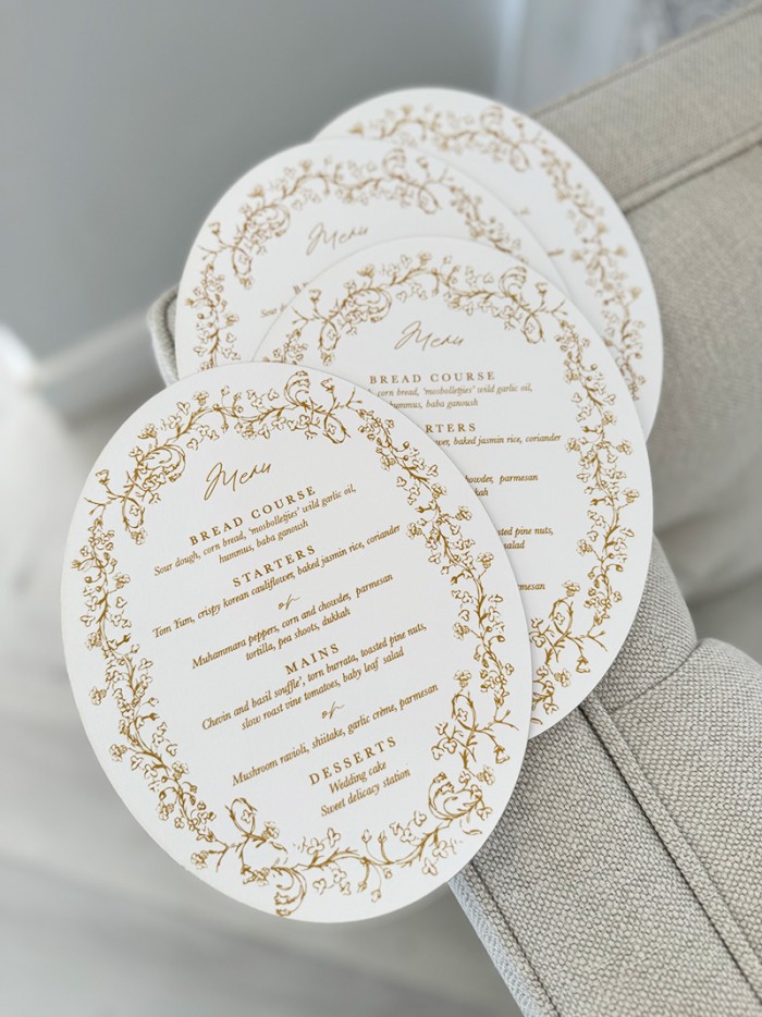 Brij and Rianna - Oval menus