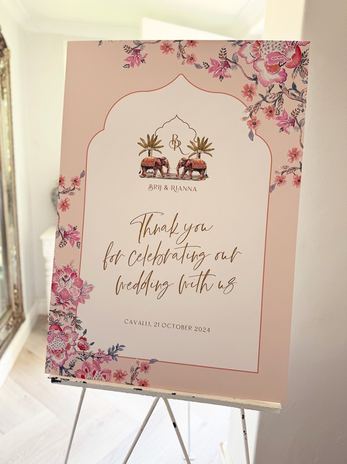 Brij and Rianna wedding signage