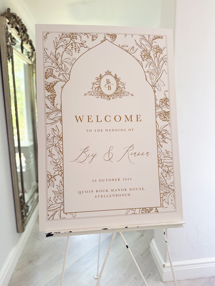 Brij and Rianna wedding welcome sign