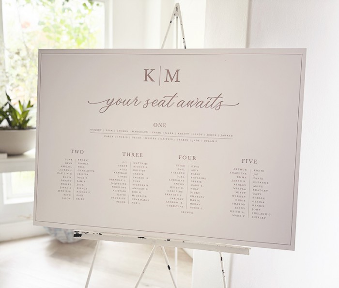 Kristy and Mark seating plan